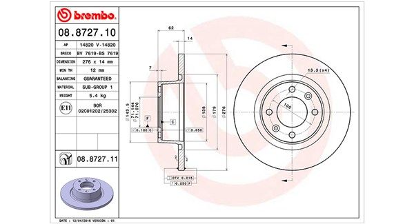 MAGNETI MARELLI Тормозной диск 360406018800